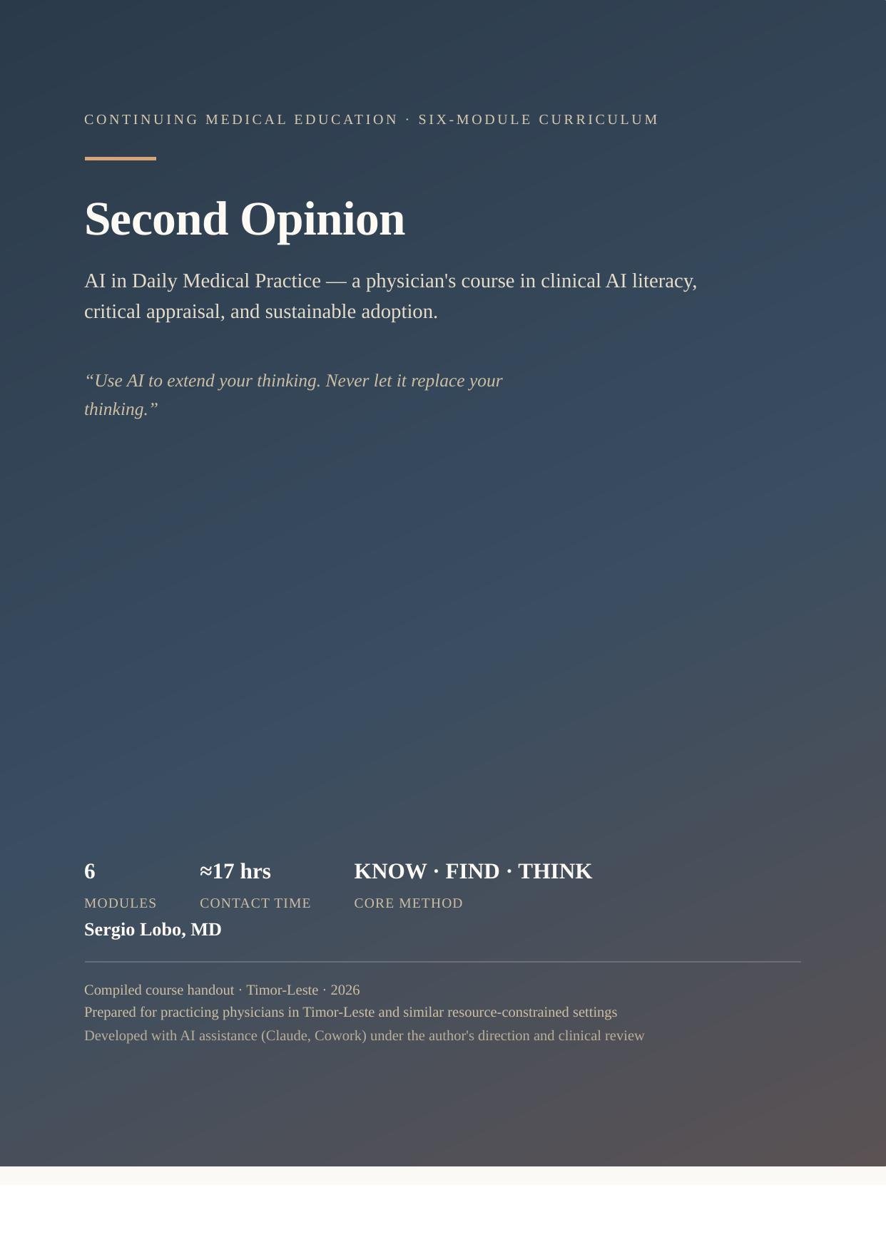 Second Opinion — e-book cover